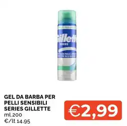 Mercatò Local Gel da barba per pelli sensibili series Gillette offerta