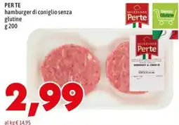 MEGA Hamburger di coniglio senza glutine offerta