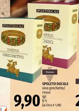Emi Market SPOLETO DUCALE vino grechetto/rosso offerta