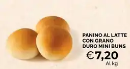 Mercatò Local Panino al latte con grano duro mini buns offerta