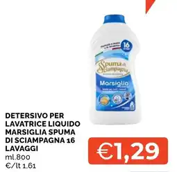 Mercatò Local Detersivo per lavatrice liquido Marsiglia Spuma di Sciampagna offerta