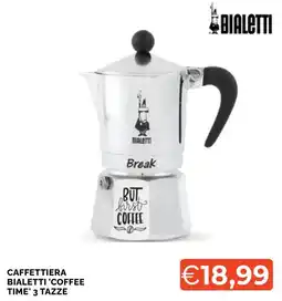 Mercatò Local Caffettiera Bialetti 'Coffee Time' 3 tazze offerta
