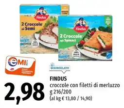 Emi Market Findus crocchette con filetti di merluzzo offerta