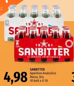 Emi Market Sanbitter Aperitivo Analcolico Rosso, Dry offerta
