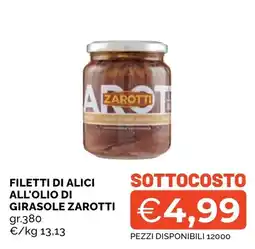 Mercatò Local Filetti di alici all'olio di girasole Zarotti offerta