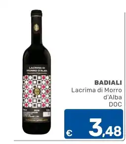 ARCA C+C cash and carry Badiali Lacrima di Morro d'Alba DOC offerta