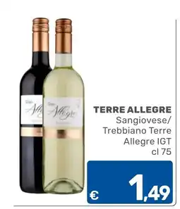 ARCA C+C cash and carry Terre Allegre Sangiovese/Trebbiano Terre Allegre IGT offerta
