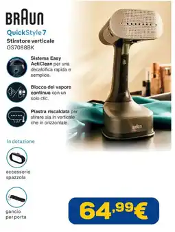 Euronics Braun QuickStyle 7 Stiratore verticale offerta