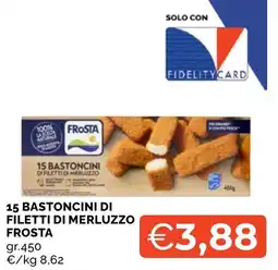 Mercatò Big 15 bastoncini di filetti di merluzzo frosta offerta