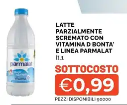 Mercatò Big Latte parzialmente scremato con vitamina D bonta' e linea Parmalat offerta
