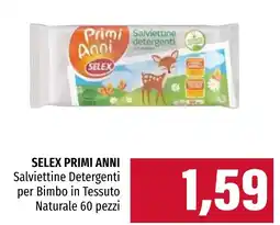 Emi Market SELEX PRIMI ANNI Salviettine Detergenti per Bimbo in Tessuto Naturale offerta
