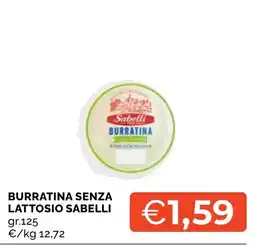 Mercatò Local Burratina senza lattosio Sabelli offerta