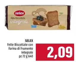 Emi Market Selex Fette Biscottate con Farina di Frumento Integrale offerta
