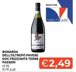 Mercatò Local Bonarda dell'Oltrepò Pavese DOC Frizzante Terre Passeri offerta