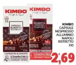 Eté Kimbo capsule Nespresso alluminio Napoli ristretto offerta