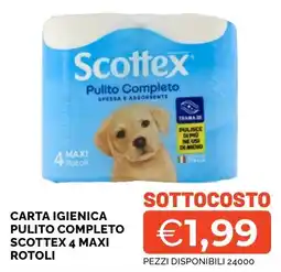 Mercatò Local Carta igienica pulito completo Scottex 4 maxi rotoli offerta