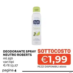Mercatò Local Deodorante spray Neutro Roberts offerta