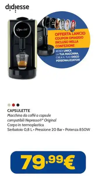 Capsulette Macchina da caffè a capsule compatibili Nepresso® Original