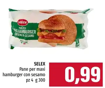 Selex Pane per maxi hamburger con sesamo