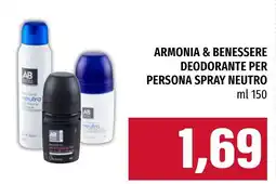 Emi Market Armonia & Benessere deodorante per persona spray neutro offerta