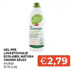Mercatò Local Gel per lavastoviglie ecolabel natura chiama selex offerta