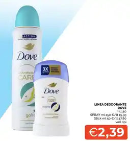 Mercatò Big Linea deodorante Dove offerta