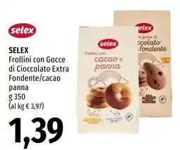 Emi Market Selex Frollini con Gocce di Cioccolato Extra Fondente/cacao panna offerta