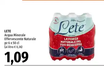 Lete Acqua Minerale Effervescente Naturale