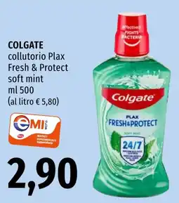 Emi Market Colgate collutorio Plax Fresh & Protect soft mint offerta