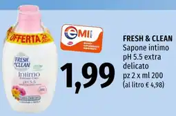 Emi Market Fresh & Clean Sapone intimo offerta