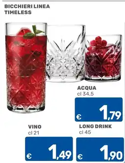 ARCA C+C cash and carry Bicchieri linea timeless offerta