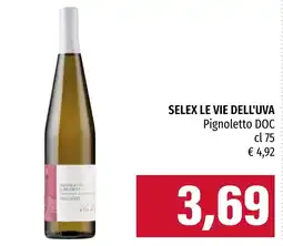 Emi Market Selex Le Vie dell'Uva Pignoletto DOC offerta
