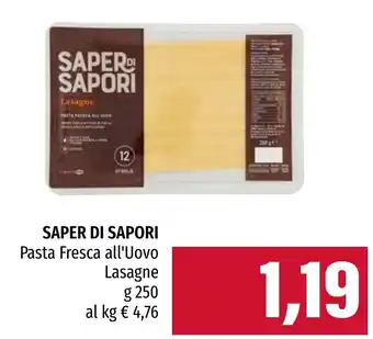 Saper di Sapori Pasta Fresca all'Uovo Lasagne