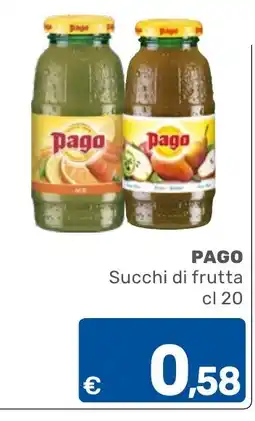ARCA C+C cash and carry Pago Succhi di frutta offerta