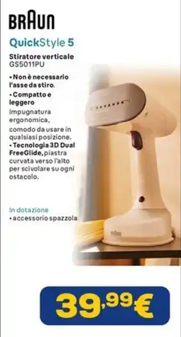 Euronics Braun stiratore verticale QuickStyle 5 offerta