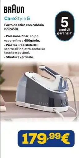 Euronics Braun CareStyle 5 Ferro da stiro con caldaia offerta