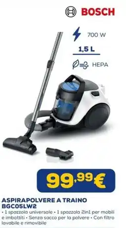 Euronics Bosch Aspirapolvere a traino BGC05LW2 offerta