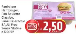 Paghi Poco Panini per Hamburger, Pan Bauletto Classico, Pane Casareccio BAULI Free Senza Glutine offerta