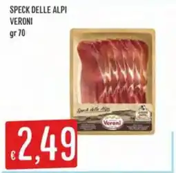 IperSisa Speck delle Alpi Veroni offerta