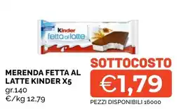 Mercatò Local Merenda fetta al latte Kinder offerta
