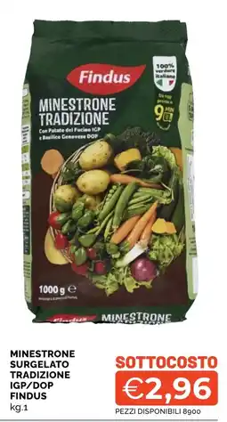 Mercatò Big Minestrone surgelato tradizione IGP/DOP Findus offerta