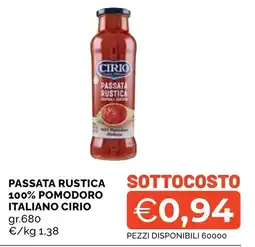 Mercatò Big Passata rustica Cirio offerta