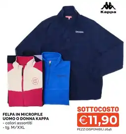 Mercatò Big Felpe in micropile uomo o donna Kappa offerta