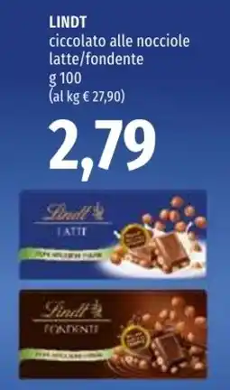 Emi Market Lindt cioccolato alle nocciole latte/fondente offerta