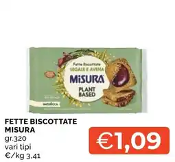 Mercatò Big Fette biscottate Misura offerta
