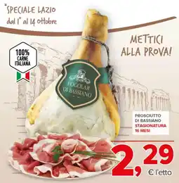 Todis Prosciutto di Bassiano Fogolar di Bassiano offerta
