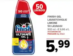 Todis Finish gel lavastoviglie limone offerta
