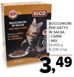 Todis Bocconcini per gatto in salsa carni mix offerta