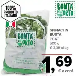 Todis Spinaci in busta Bontà dell'orto offerta