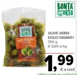 Todis Bontà dell'orto Olive verdi dolci giganti offerta